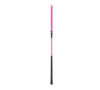 Hapivida Fusta de Equitación en Cuero de Alta Resistencia con Mango Antideslizante de Silicona, 65cm de Longitud Total para Entrenamiento y Competición de Caballos (Rosada)