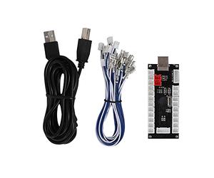 Hapivida Game USB Encoder, Controlador de Botones para Máquinas, Diseño Estructural Preciso, Material Resistente Compatible con y PC (CY-822C)