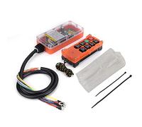 Hapivida H21 E1C Mando Industrial Inalámbrico Impermeable, 8 Botones con Bloqueo de Seguridad y Alerta de Batería para Grúas y Maquinaria Industrial (26-635V)