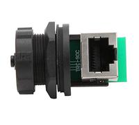 Hapivida Hapvida Adaptador RJ45, 2 Unidades RJ45-90° Acoplador Ethernet de Doble Enchufe, Resistente al Agua IP67, Retardante de Llama V-0, para Pantalla LED, CCTV, automatización