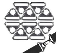 Hapivida Hebilla Ajustable de 10 Uds., Hebilla Triangular de Aleación de Zinc, Hebilla Deslizante Ajustable de 38mm para Bolso de Mochila de Cinturón de Artesanía DIY(Negro)