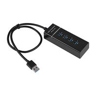 Hapivida Hub USB3.0 de 4 Puertos, Estación de Carga 5Gbps, Compatible con Teléfonos, Tabletas, PC, para Carga Rápida y Transferencia de Datos
