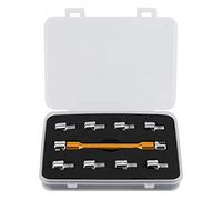 Hapivida Juego de llaves para radios de motocicleta, Kit de llave dinamométrica ajustable para ruedas de bicicleta y moto, 10 tamaños 5.0-6.8mm, Aluminio y hierro, Juego de herramientas