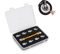 Hapivida Kit de llaves para radios de motocicleta, Juego de llave dinamométrica ajustable 10 tamaños 5.0-6.8mm en aluminio y hierro, Herramienta de reparación para ruedas de bicicleta y moto