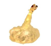 Hapivida Lámpara de la Noche de Cohetes, luz de Noche Espacial, batería de botón Que Funciona con Modelo de Astronauta 3D para el hogar, Sala de Estar, Dormitorio, guardería