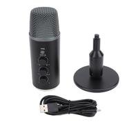 Hapivida Micrófono de Juego con Perilla de Control de Ganancia para PC/PS 4/5, micrófono de Condensador HiFi de Volumen Ajustable con Montaje de Choque, botón de Toque a Mute para