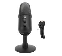Hapivida Micrófono de Juego, Condensador de PC Gaming & Streaming Mic with Light Rotating Gain Bay Mute Mute USB micrófono para grabación de Estudio