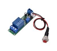 Hapivida Módulo Temporizador Retardo DC 12V Apagado Automático Relé Ajustable 1-10s, Interruptor Tiempo Alta Precisión Protección Inversa con Potenciómetro, Botón Activador para Eq