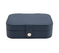 Hapivida Organizador de Joyas Portátil, Caja de Viaje con 2 Capas de Cuero PU, Compartimentos para Anillos, Pendientes, Collares, Pulseras, Estuche de Almacenamiento para Mujer