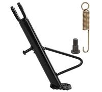 Hapivida Pata de Cabra Universal para Motocicleta, Soporte Lateral Negro de Acero Inoxidable para Bicicleta, Pata de Estacionamiento para Motocicleta, Scooter Eléctrico, Dit Pit Bike(20cm)