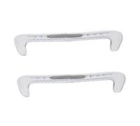 Hapivida Protectores para Patines, Cubre Cuchillas de Patines de Hockey sobre Hielo plasticos, Resorte Ajustable, Juego de 2 Piezas, 7 Colores Disponibles, para Hockey y Patinaje a (Blanca)