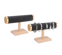 Hapivida T Bar Pulsera Expositor, 9.1in Pulsera Collar Titular Joyería Organizador, T Bar Joyería Expositor para la Organización Hogar (Negro*2Pcs)