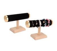 Hapivida T Bar Pulsera Expositor, 9.1in Pulsera Collar Titular Joyería Organizador, T Bar Joyería Expositor para la Organización en el Hogar (lucha negra*2pcs)