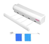 Hapivida Tendedero retráctil Extensible, Plegable telescópico de 3.2M ABS para baño, Cocina, balcón o terraza