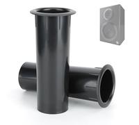 Hapivida Tubo de Puerto de Altavoz, Tubo de Reflejo de Graves ABS de Alto Rendimiento para Caja de Subwoofer de 4-6 Pulgadas, 2 Unidades para Altavoces Invertidos y Sonido Profundo