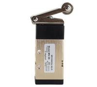 Hapivida Válvula neumática de marcha atrás, válvula mecánica de palanca de rodillo de 5 vías MV 09 1 4 pulgadas PT aleación de aluminio para sistemas de control de aire, maquinaria neumática