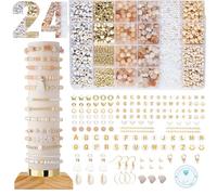 HaploS Abalorios Para Hacer Pulseras, 1500 Piezas Cuentas Para Pulseras, Kit Pulseras, Bolitas Para Hacer Pulseras, Abalorios Para NiñOs Y Adultos En Navidad, Fiestas, Recompensass (Rosa)