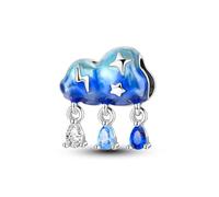 Hapour Colgante de plata de ley 925 con cuentas para pulsera, collar, árbol, amor para siempre, luna, nube, mariquita, aguacate, casa, circonita cúbica, regalo para mujer