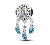 Hapour Colgante de plata de ley 925 con cuentas para pulsera, collar, árbol, amor para siempre, luna, nube, mariquita, aguacate, casa, circonita cúbica, regalo para mujer