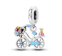 Hapour Colgante de plata de ley 925 con cuentas para pulsera, collar, árbol, amor para siempre, luna, nube, mariquita, aguacate, casa, circonita cúbica, regalo para mujer