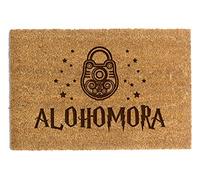 Happenings Felpudo de fibra de coco con texto Alohomora entrada, natural, antideslizante, 40 x 60 cm