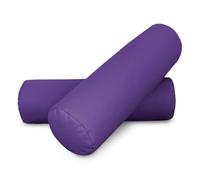 HAPPERS 2 Cojines cilíndricos de 50x15 en Polipiel Lila. Rollo Cervical para aliviar Dolor postural o Dormir