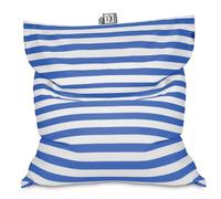 HAPPERS Big Puff Toldotex - Puff Gigante de Exterior e Interior, Puff Flotante para Piscina y Jardín, Tela Resistente al Sol y Agua, Relleno Incluido, Desenfundable y Lavable, 127x155 cm, Azul