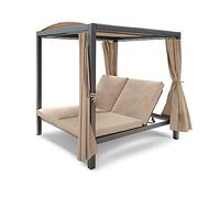 HAPPERS Cama Balinesa y Tumbona Doble con toldo para Jardín, Chill out y Exterior