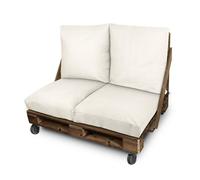 HAPPERS Cojín de Suelo Naylim Mate Impermeable Multiusos para Exterior, Banco y Palets - Comodidad y Versatilidad en un sólo Cojín Crudo 60x80