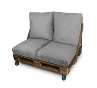 HAPPERS Cojín de Suelo Naylim Mate Impermeable Multiusos para Exterior, Banco y Palets - Comodidad y Versatilidad en un sólo Cojín Gris Claro 60x80