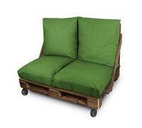 HAPPERS Cojín de Suelo Naylim Mate Impermeable Multiusos para Exterior, Banco y Palets - Comodidad y Versatilidad en un sólo Cojín Verde 60x80