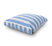 HAPPERS Cojín de Suelo Toldotex Antimanchas Multiusos para Exterior, Banco, Sofá Palets, Chill out - Rayado Azul Cielo 60x60
