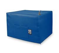 HAPPERS Puff Cama Auxiliar Doble. Futón o Colchón Plegable con Funda Azul
