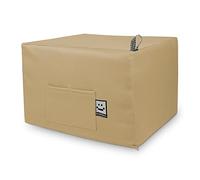 HAPPERS Puff Cama Auxiliar Doble. Futón o Colchón Plegable con Funda Beige