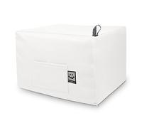 HAPPERS Puff Cama Auxiliar Doble. Futón o Colchón Plegable con Funda Blanco