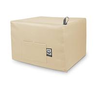 HAPPERS Puff Cama Auxiliar Doble. Futón o Colchón Plegable con Funda Crudo