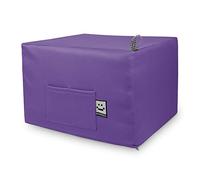 HAPPERS Puff Cama Auxiliar Doble. Futón o Colchón Plegable con Funda Lila