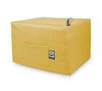HAPPERS Puff Cama Auxiliar Doble. Futón o Colchón Plegable con Funda Mostaza