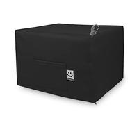 HAPPERS Puff Cama Auxiliar Doble. Futón o Colchón Plegable con Funda Negro
