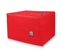 HAPPERS Puff Cama Auxiliar Doble. Futón o Colchón Plegable con Funda Rojo