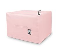 HAPPERS Puff Cama Auxiliar Doble. Futón o Colchón Plegable con Funda Rosa