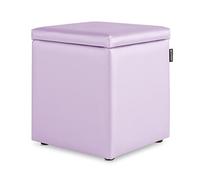 HAPPERS Puff Cubo Arcón Polipiel para Salón o Dormitorio Malva