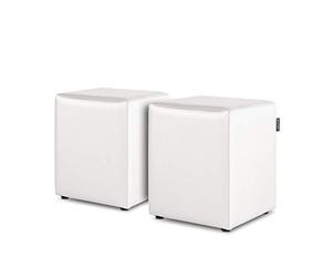 HAPPERS Puff Cubo Salón o Interior Pack 2 Blanco
