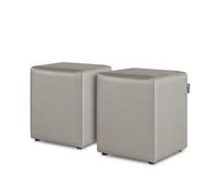 HAPPERS Puff Cubo Salón o Interior Pack 2 Gris Claro