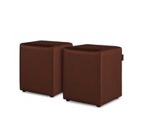HAPPERS Puff Cubo Salón o Interior Pack 2 Marrón