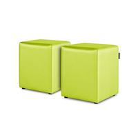 HAPPERS Puff Cubo Salón o Interior Pack 2 Verde