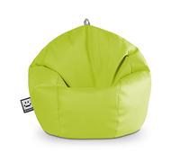HAPPERS Puff Pelota Infantil y Juvenil de Polipiel | Sillón Ligero y Cómodo para Niños | Fácil de Limpiar para Habitación o Zona de Juegos | 60x60x60 cm - Verde