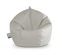 HAPPERS Puff Pelota Polipiel Interior Gris Claro