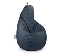 HAPPERS Puff Pera Naylim Mate Gris Petróleo XL para Exterior e Interior.