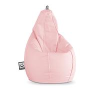 HAPPERS Puff Pera para Salón y Dormitorio con Relleno | Polipiel Alta Resistencia | Sillón Relax Ergonómico Infantil y Juvenil | Puff para Leer y Jugar | Rosa 130x75 XL